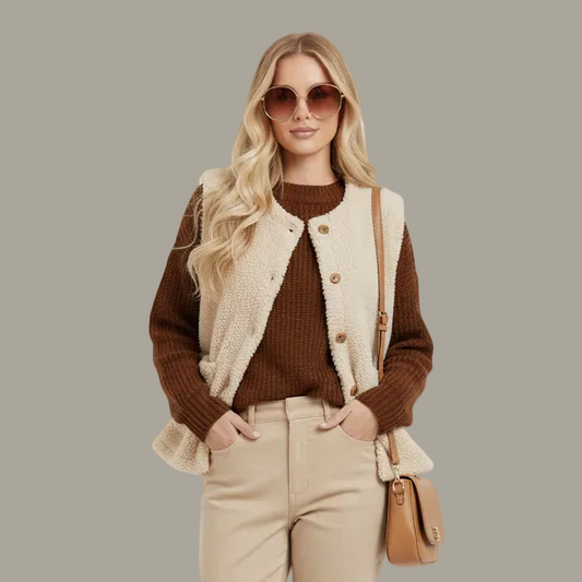 Veste Sans Manches GRIANI – Teddy Fleece Fine et Tendance