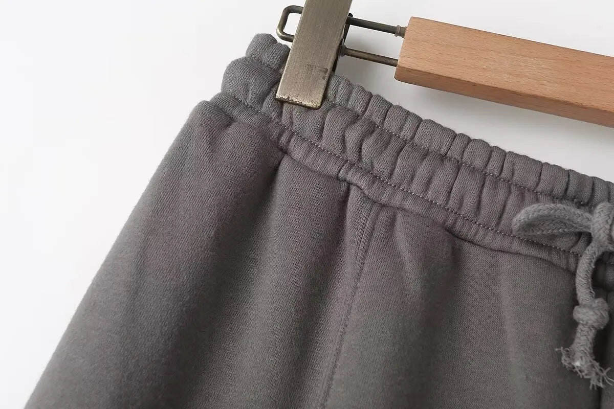 Ensemble 2 pièces GRIANI bomber zippé rétro + pantalon large taille haute, style streetwear