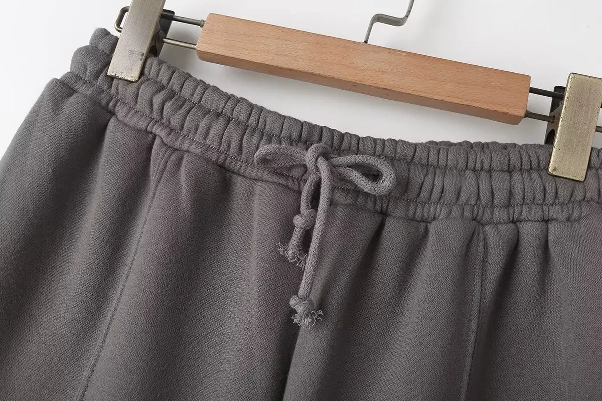 Ensemble 2 pièces GRIANI bomber zippé rétro + pantalon large taille haute, style streetwear