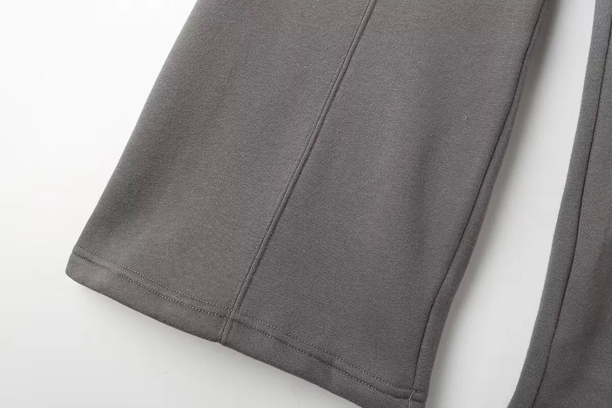 Ensemble 2 pièces GRIANI bomber zippé rétro + pantalon large taille haute, style streetwear